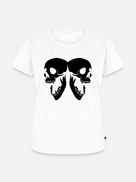 skulls - Frauen Premium Bio T-Shirt - Weiß