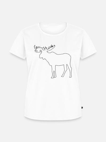 Elch - Moose - Frauen Premium Bio T-Shirt - Weiß