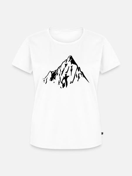 Felsiger Berggipfel - Frauen Premium Bio T-Shirt - Weiß