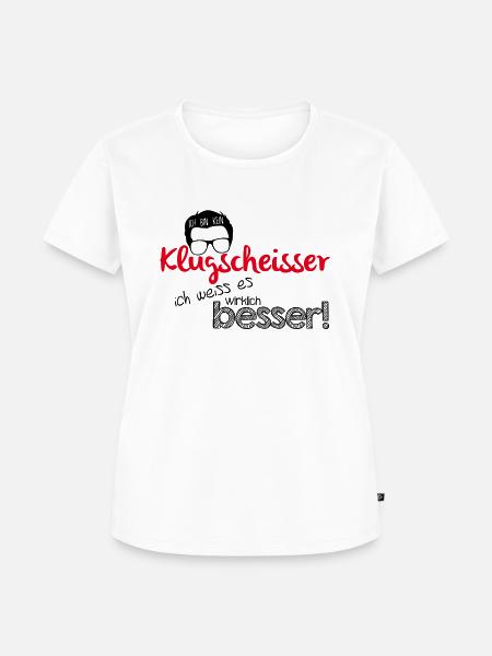 Klugscheisser - Frauen Premium Bio T-Shirt - Weiß