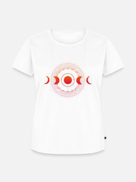 Himmelsmondphasen - Frauen Premium Bio T-Shirt - Weiß