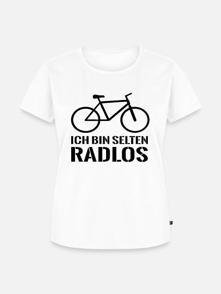 Fahrrad Radlos Spruch - Frauen Premium Bio T-Shirt - Weiß