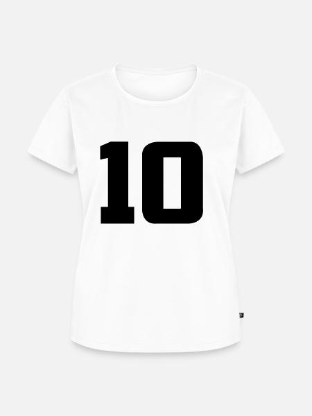 Anzahl 10 - Frauen Premium Bio T-Shirt - Weiß