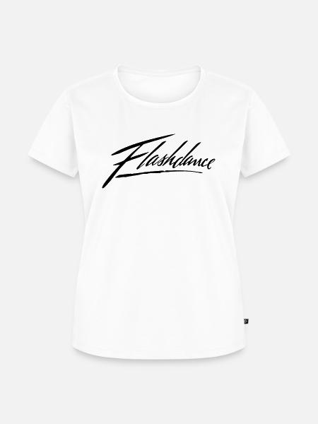 Flashdance Logo In Schwarz - Frauen Premium Bio T-Shirt - Weiß