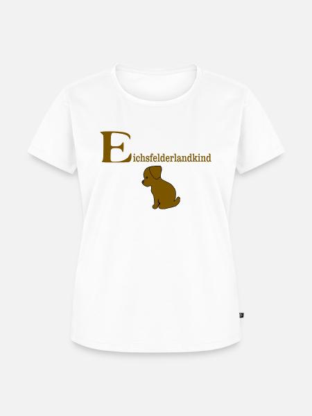eichsfelderlandkind mit welpe - Frauen Premium Bio T-Shirt - Weiß
