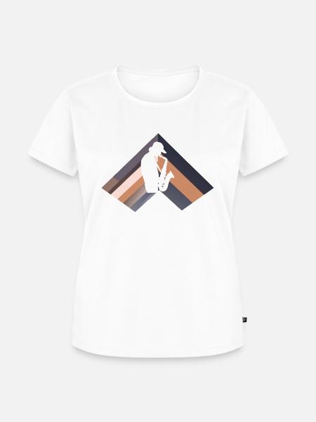 Jazz Blasmusik Blasinstrument - Frauen Premium Bio T-Shirt - Weiß