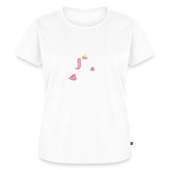 Einhorn: Frech? Ich nenn das verbal überlegen - Frauen Premium Bio T-Shirt - Weiß - Vorne - AI Model Female 172 dark (172cm)