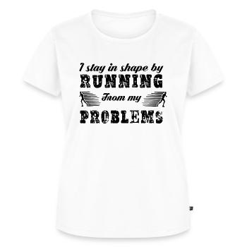 Running - Frauen Premium Bio T-Shirt - Weiß - Vorne - AI Model Female 172 dark (172cm)