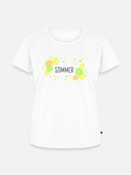 Sommer mit Zitrusfrüchte - Frauen Premium Bio T-Shirt - Weiß