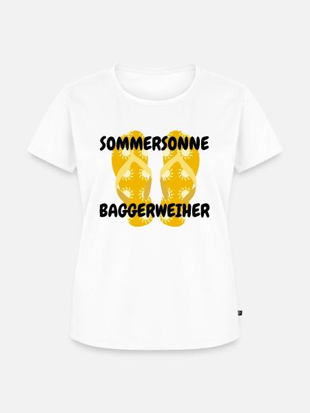 Baggerweiher - Frauen Premium Bio T-Shirt - Weiß