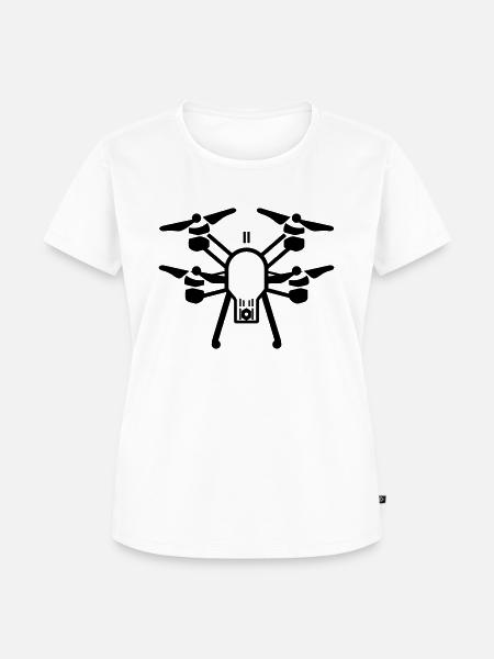 Drohne - Frauen Premium Bio T-Shirt - Weiß