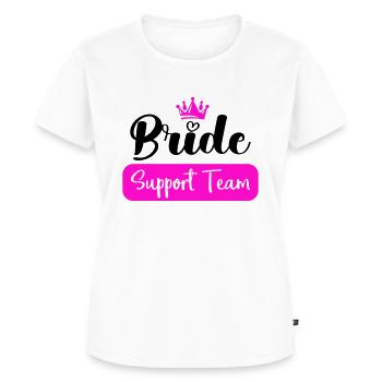 bride support team - Frauen Premium Bio T-Shirt - Weiß - Vorne - AI Model Female 172 dark (172cm)
