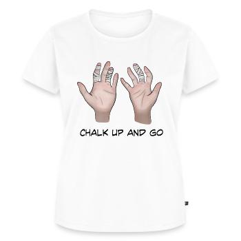 Climbing hands - Women's Premium Organic T-shirt - white - Front - AI Model Female 172 dark (172cm)