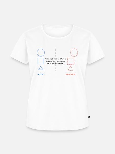 Theory vs Practice - Frauen Premium Bio T-Shirt - Weiß