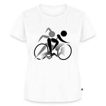 Triathlon - Frauen Premium Bio T-Shirt - Weiß - Vorne - AI Model Female 172 dark (172cm)