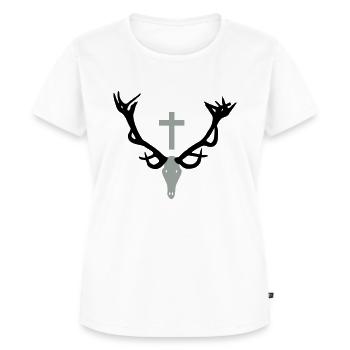 Insigne de chasse - T-shirt Premium bio Femme - blanc - Devant - AI Model Female 172 dark (172cm)