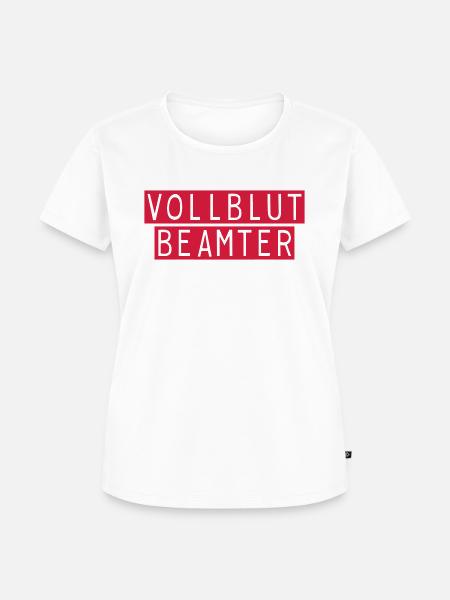vollblut beamter - Frauen Premium Bio T-Shirt - Weiß