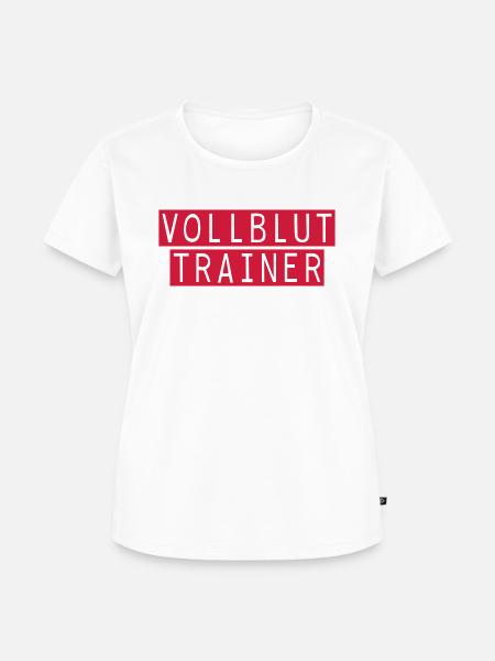 vollblut trainer - Frauen Premium Bio T-Shirt - Weiß