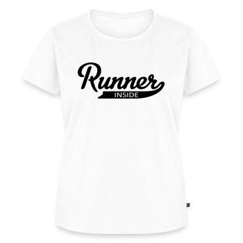 Runner inside - Frauen Premium Bio T-Shirt - Weiß - Vorne - AI Model Female 172 dark (172cm)