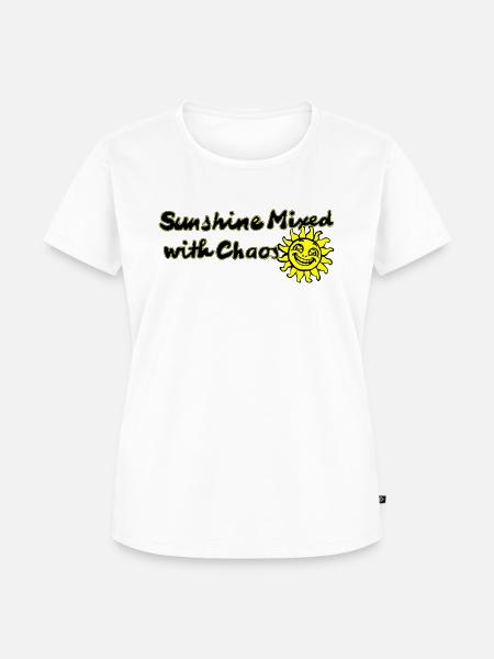 Sonnenschein gemischt mit Chaos - Frauen Premium Bio T-Shirt - Weiß