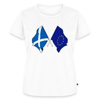 Drapeau de l’Ecosse, Europe - T-shirt Premium bio Femme - blanc - Devant - AI Model Female 172 dark (172cm)