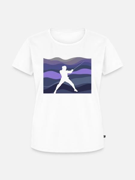 Fechten Degen Florett - Frauen Premium Bio T-Shirt - Weiß