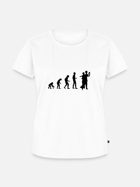 Gesellschaftstanz Tanzen Evolution - Frauen Premium Bio T-Shirt - Weiß