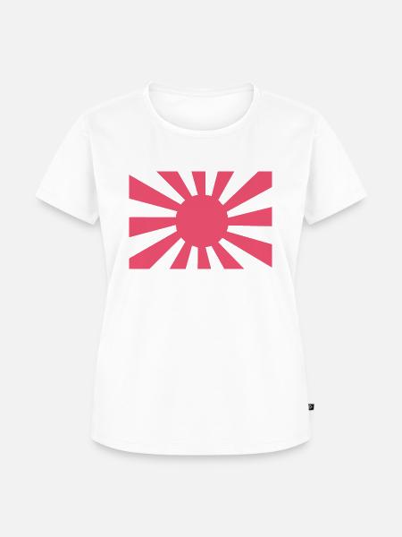 Japanische Flagge - Frauen Premium Bio T-Shirt - Weiß