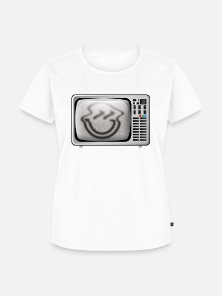 Smiley TV - Frauen Premium Bio T-Shirt - Weiß