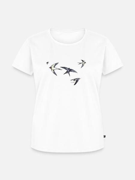 Rauchschwalben - Frauen Premium Bio T-Shirt - Weiß