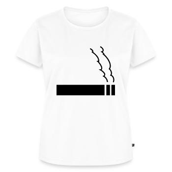 zigarette - Frauen Premium Bio T-Shirt - Weiß - Vorne - AI Model Female 172 dark (172cm)