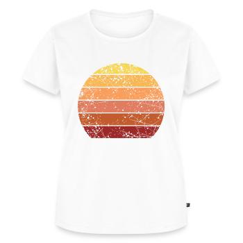 Retro Color Sunset Vintage - Women's Premium Organic T-shirt - white - Front - AI Model Female 172 dark (172cm)