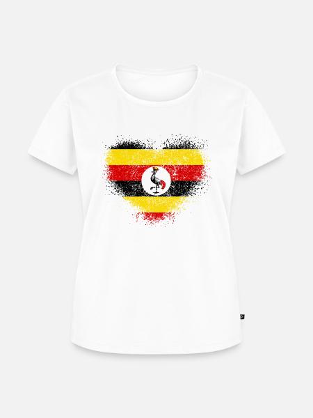 Uganda - Frauen Premium Bio T-Shirt - Weiß