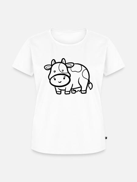Kuh - Frauen Premium Bio T-Shirt - Weiß