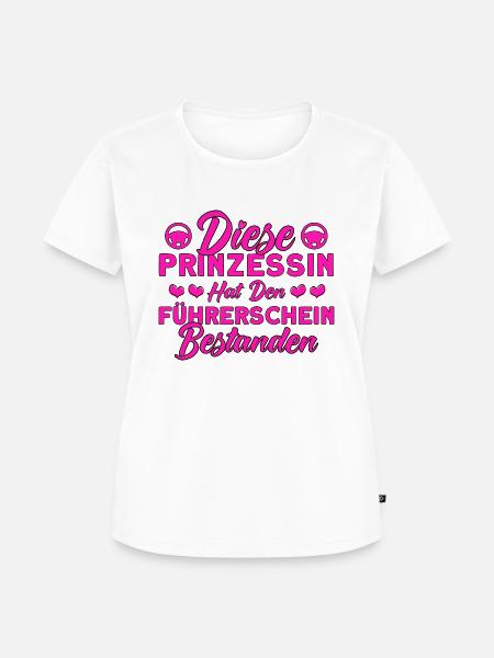 Fahranfänger Fahrprüfung Fahrschüler Geschenk - Frauen Premium Bio T-Shirt - Weiß