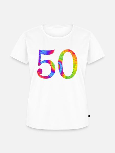Anzahl fünfzig - Frauen Premium Bio T-Shirt - Weiß