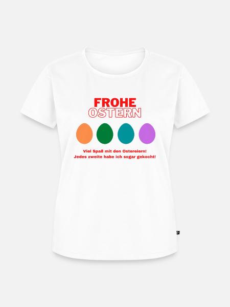 Rohe Oster Eier - Frauen Premium Bio T-Shirt - Weiß