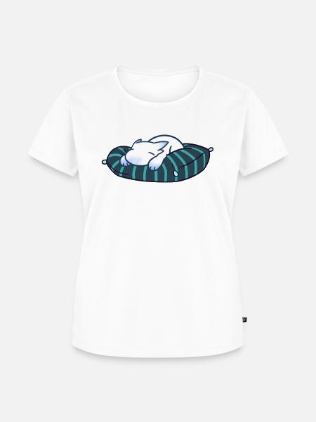 Schläfrig - Frauen Premium Bio T-Shirt - Weiß