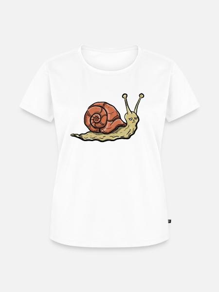 Bissige Schnecke - Frauen Premium Bio T-Shirt - Weiß