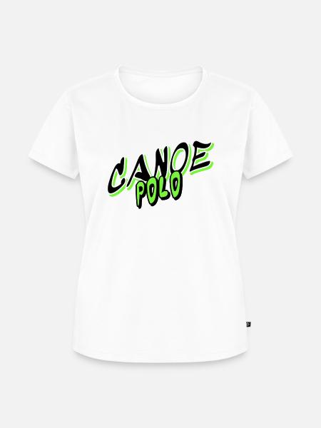 Canoe Polo Graffiti Slogan - Frauen Premium Bio T-Shirt - Weiß