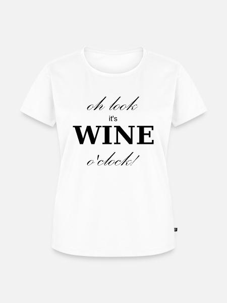 Wine o'clock - Frauen Premium Bio T-Shirt - Weiß