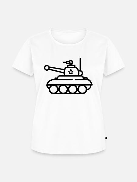 Panzer - Frauen Premium Bio T-Shirt - Weiß