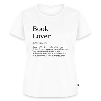 Book Lover - Frauen Premium Bio T-Shirt - Weiß - Vorne - AI Model Female 172 dark (172cm)