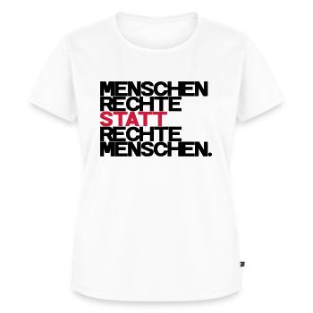 Menschenrechte - Frauen Premium Bio T-Shirt - Weiß - Vorne - AI Model Female 172 dark (172cm)