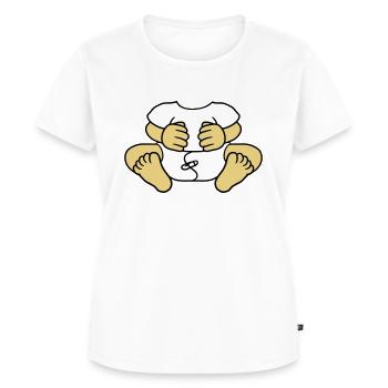 bébé corps drôle couche enfant petit sans tête sc - T-shirt Premium bio Femme - blanc - Devant - AI Model Female 172 dark (172cm)