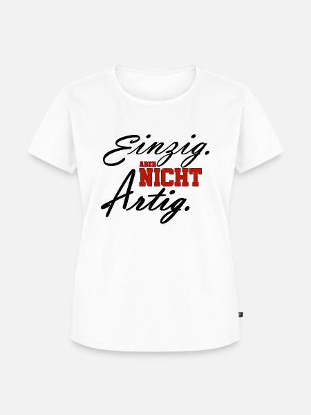 einzig aber nicht artigrot - Frauen Premium Bio T-Shirt - Weiß