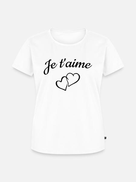 Ich liebe dich - Frauen Premium Bio T-Shirt - Weiß