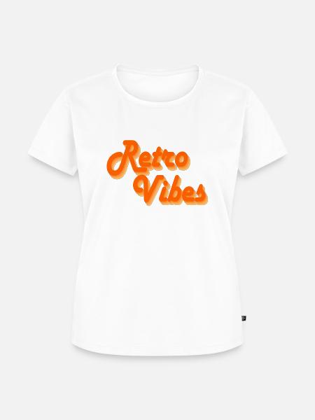 Retro-Vibes - Frauen Premium Bio T-Shirt - Weiß
