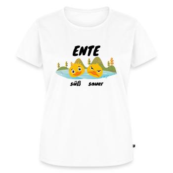 Duck Sweet Sour - Women's Premium Organic T-shirt - white - Front - AI Model Female 172 dark (172cm)