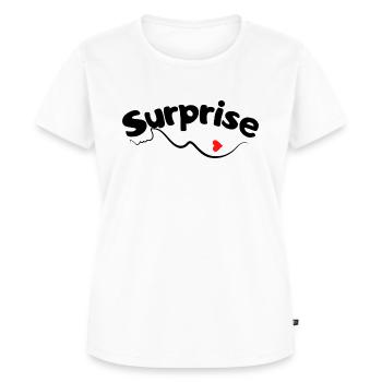 Schwangere Überraschung kündigt Schwangerschaft Geburt - Frauen Premium Bio T-Shirt - Weiß - Vorne - AI Model Female 172 dark (172cm)